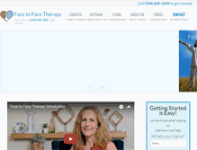 Tablet Screenshot of facetofacetherapy.com